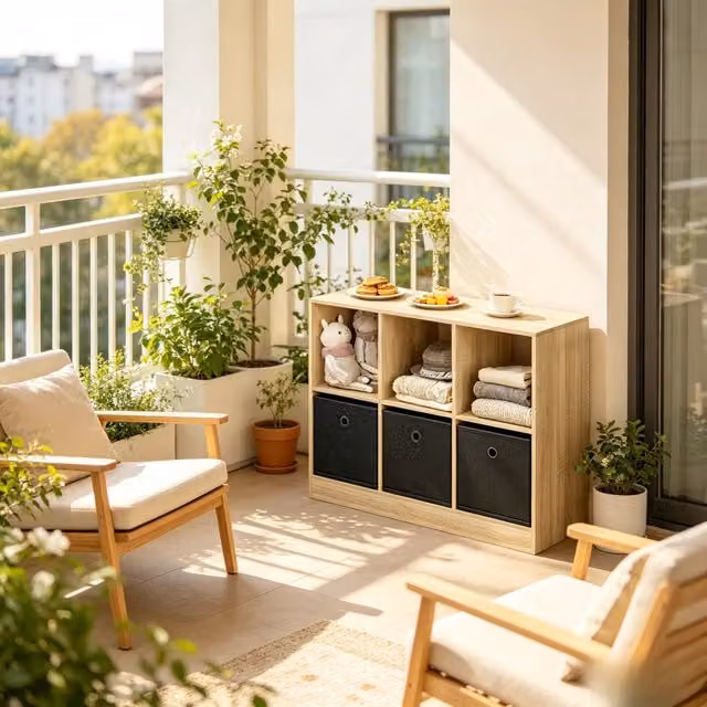 Libreria Cubby REDOM in legno e tessuto Nero/Legno chiaro L 80 x P 30 x H 61 cm
