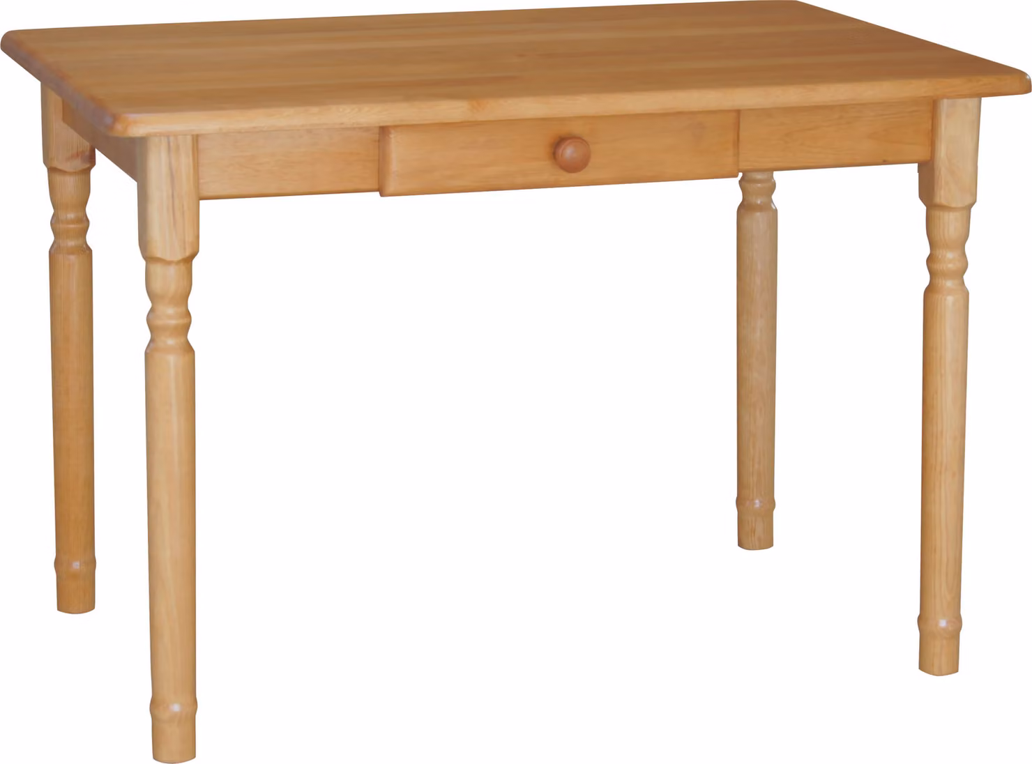 Tavolo II con cassetto in legno massiccio di pino nel colore Ontano 100 x 60 cm