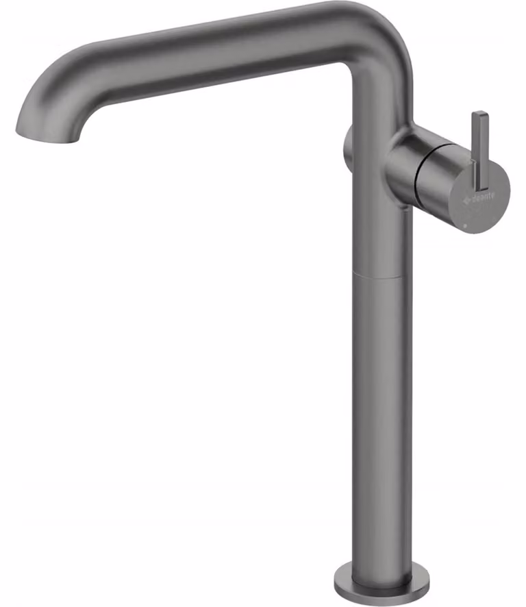 Tall basin mixer with rectangular spout