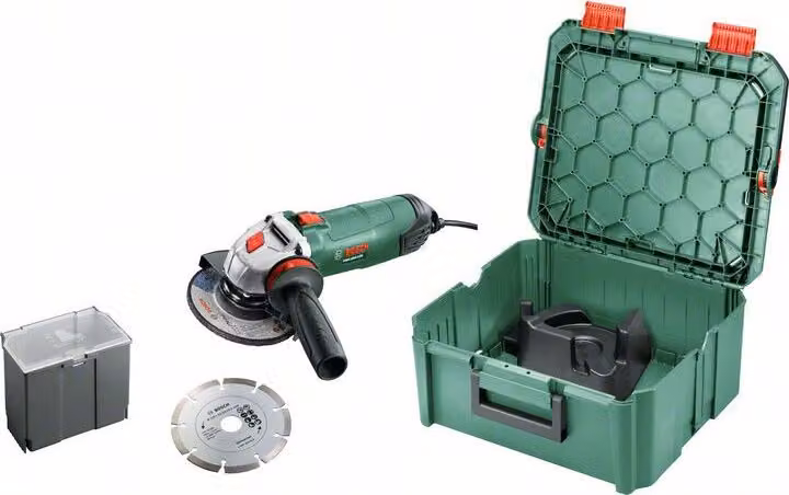 Bosch Powertools Bosch angle grinder PWS 850-125 + SystemBox (green/black, 850 watts)