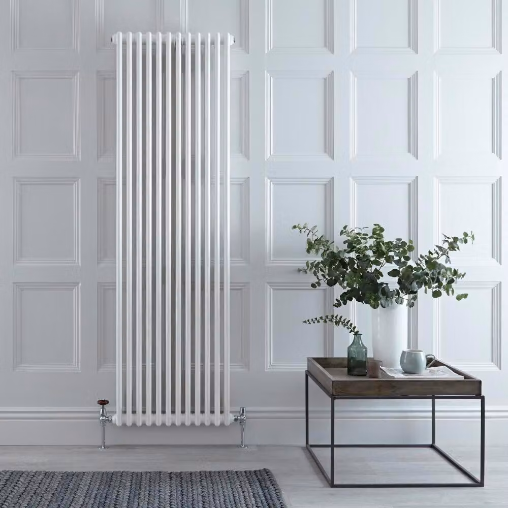 Radiatore Verticale Stile Ghisa Bianco 1470W - Alta Resa - Stile Classico - Regent