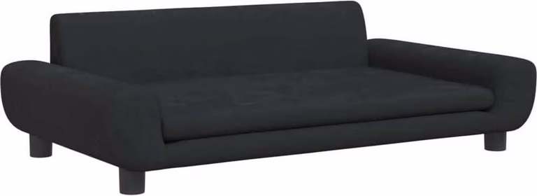 Lettino per Cani Nero 100x54x33 cm in Velluto