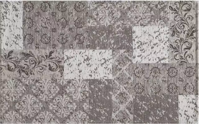 Tappeto Velour Antiscivolo Suardi Disegno Saturno Argento per Camera e Salotto L 200 x P 200 cm