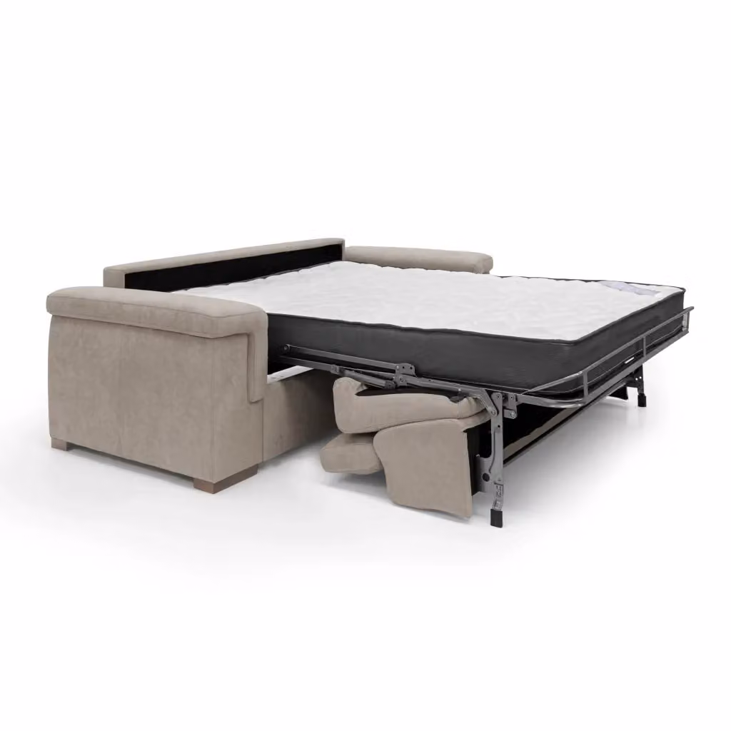 Divano letto Giunone Divani.Store beige con struttura imbottita e sistema apribile L 220 cm, P 140 x L 190 cm – 2