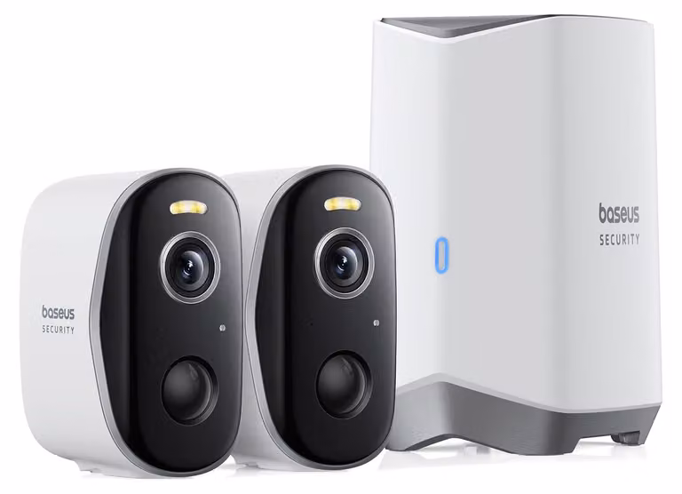 Kit di telecamere di sicurezza wireless - 2 unità - Alimentazione a batteria - Risoluzione 2K - Angolo di visione 145° - Grado di protezione IP67 per uso esterno