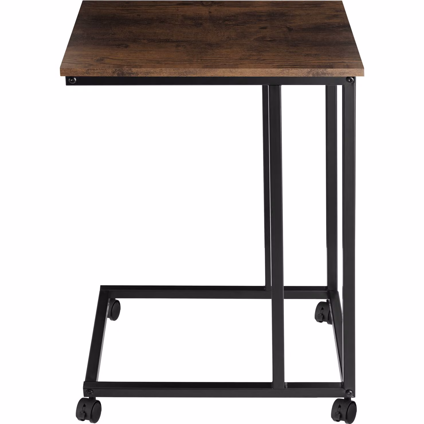 Tavolino rettangolare industriale tectake in legno marrone con ruote L/P/H: 75 x 48 x 35 cm – 2