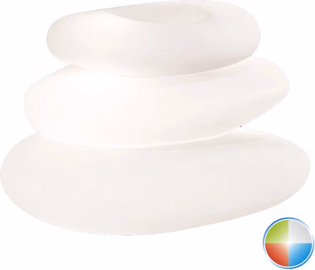 Lampada vaso luminosa Eden Pot Bright TEKCNOPLAST in resina con LED Multicolor e batteria ricaricabile H: 75 cm, L: 62 cm
