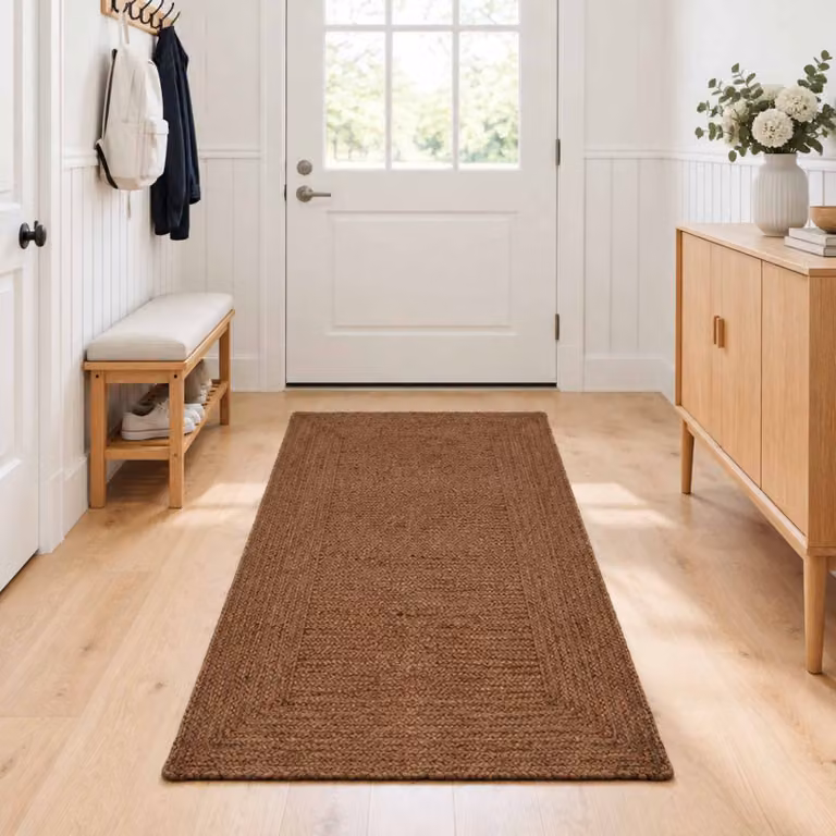 vidaXL Tappeto da Area Grigio 80 x 200 cm Juta