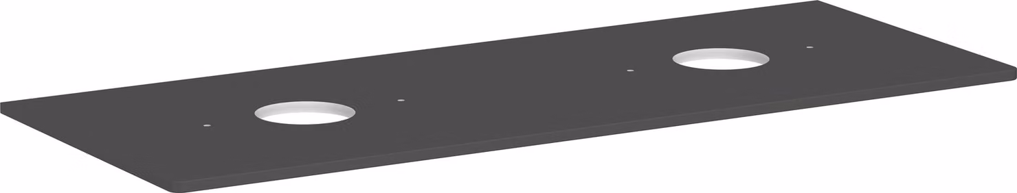hansgrohe Xelu Q Console avec 2 découpes rondes, 1360x550, pour vasque à poser, sans trou pour robinet, 54118910, 54118910