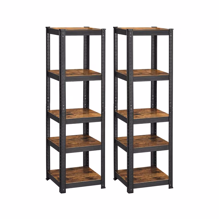 Scaffalatura, Nero + Marrone Vintage / 2