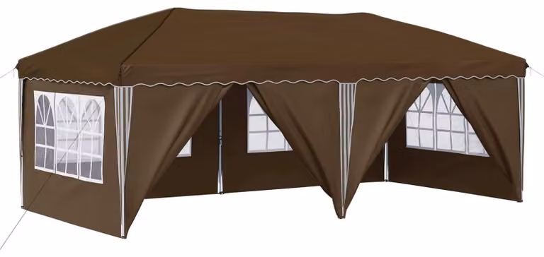 Tenda per feste a pop-up 575 x 288 x 245 cm Tortora