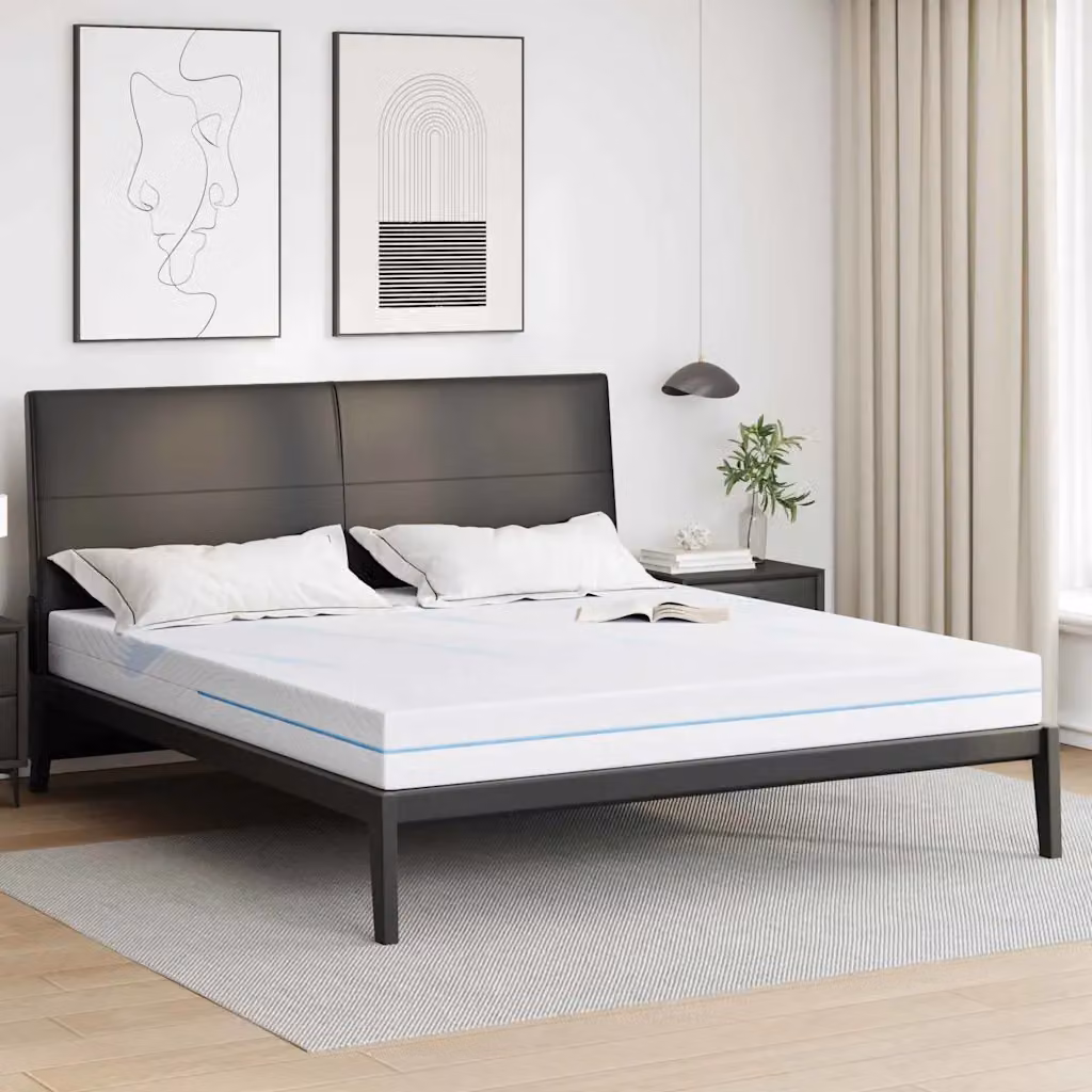 vidaXL Materasso in Comfort Foam Bianco L: 200 cm, P: 200 cm