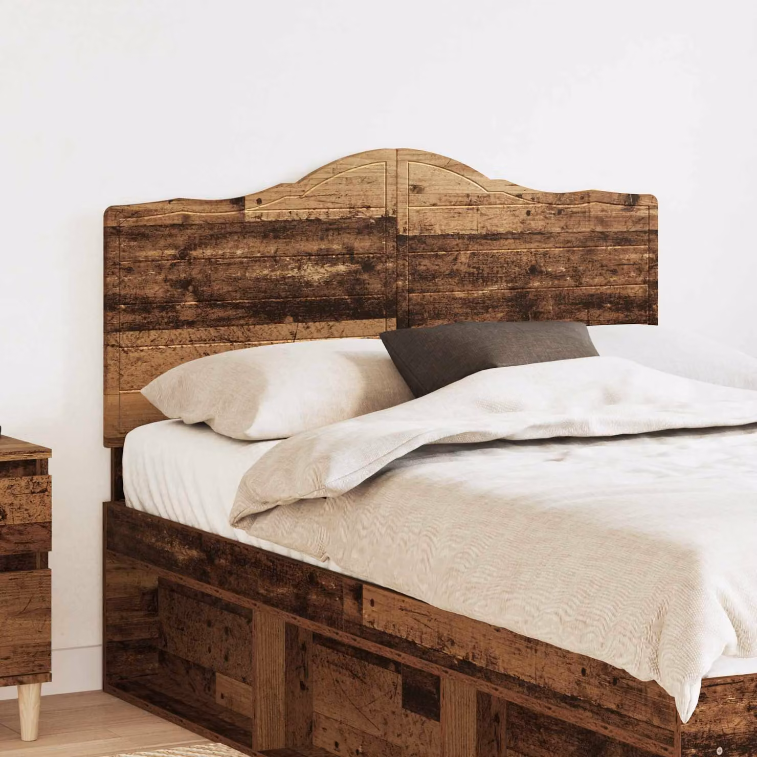 Testiera per letto vidaXL in legno ingegnerizzato stile moderno, colore marrone