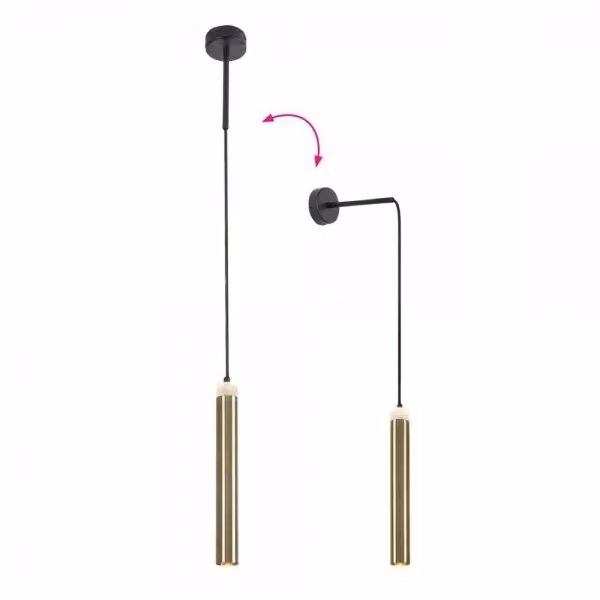 Rabalux 72238 Pendente moderno in metallo nero