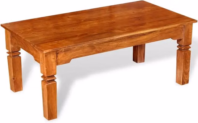 Tavolino da salotto rettangolare vidaXL in legno di acacia marrone L: 110 cm, P: 60 cm, H: 45 cm