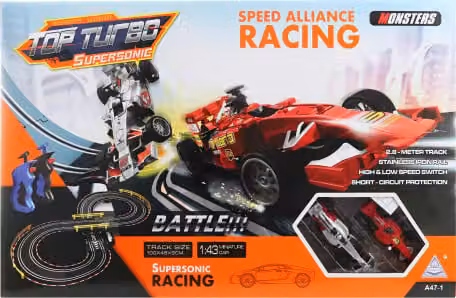 Binario per auto, figura otto 9 cm, adattatore