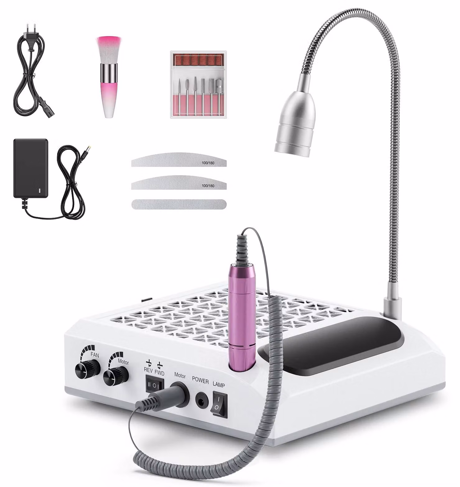 Macchina per unghie, multifunzione 6-in-1, trapano elettrico ad alte prestazioni, marca WEISS