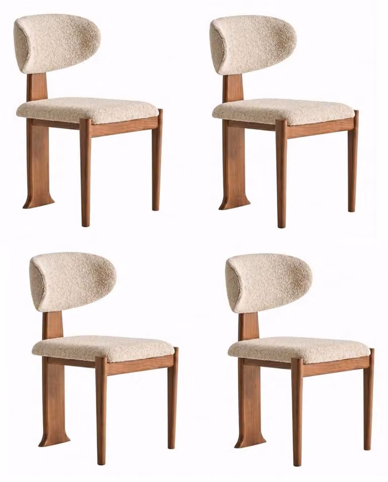 4 sedie, design elegante, colore beige, stile moderno e raffinato, aspetto elegante e di pregio