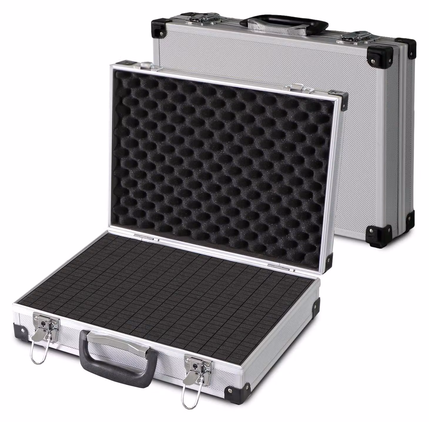 Valigetta per strumenti di misura - Imbottitura in schiuma - 390 x 280 x 100 mm - Con chiusura a chiave