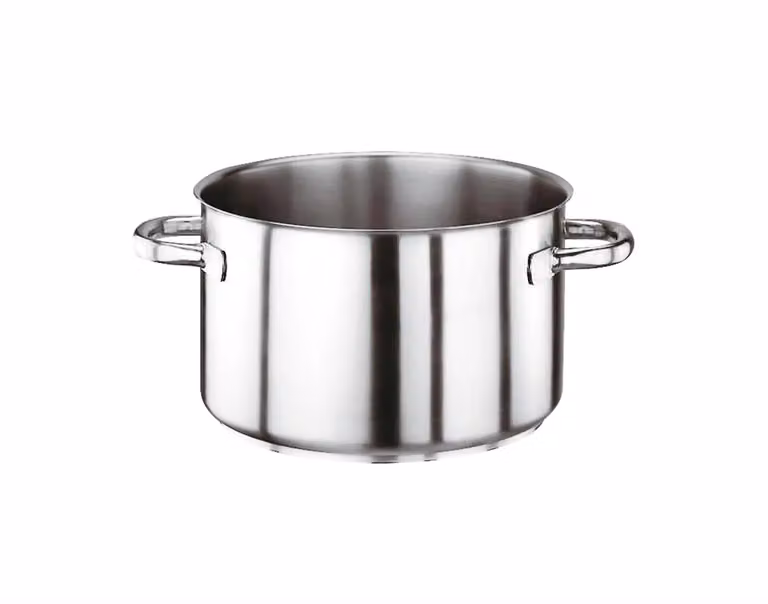 Casseruola Alta Serie 1000 in acciaio inox con due maniglie per induzione, diam.18cm