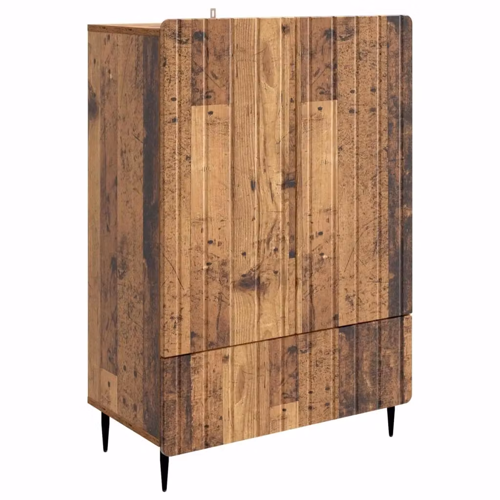 Credenza moderna Design In in legno ingegnerizzato e metallo, colore marrone, L: 66 cm, P: 34,5 cm, H: 97 cm – 2