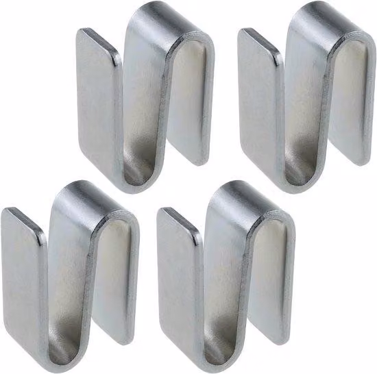 Cacciaviti a gancio - Conservazione efficiente - Ingombro ridotto - Acciaio cromato - 4 pezzi - Argento