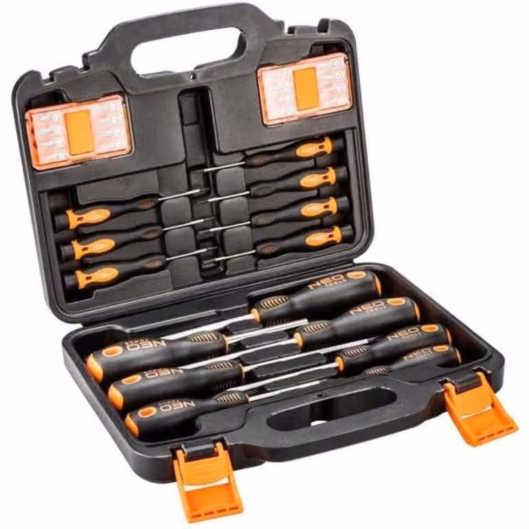 NEO TOOLS Set di cacciaviti e punte per cacciavite, 30 pezzi.