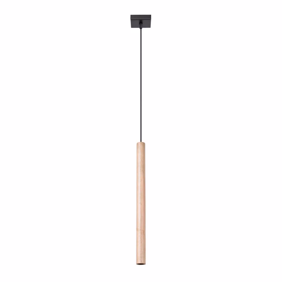 Lampada a sospensione PASTELO 1 legno 1xG9 8W acciaio/legno 120x3.5x3.5cm Sollux Lighting