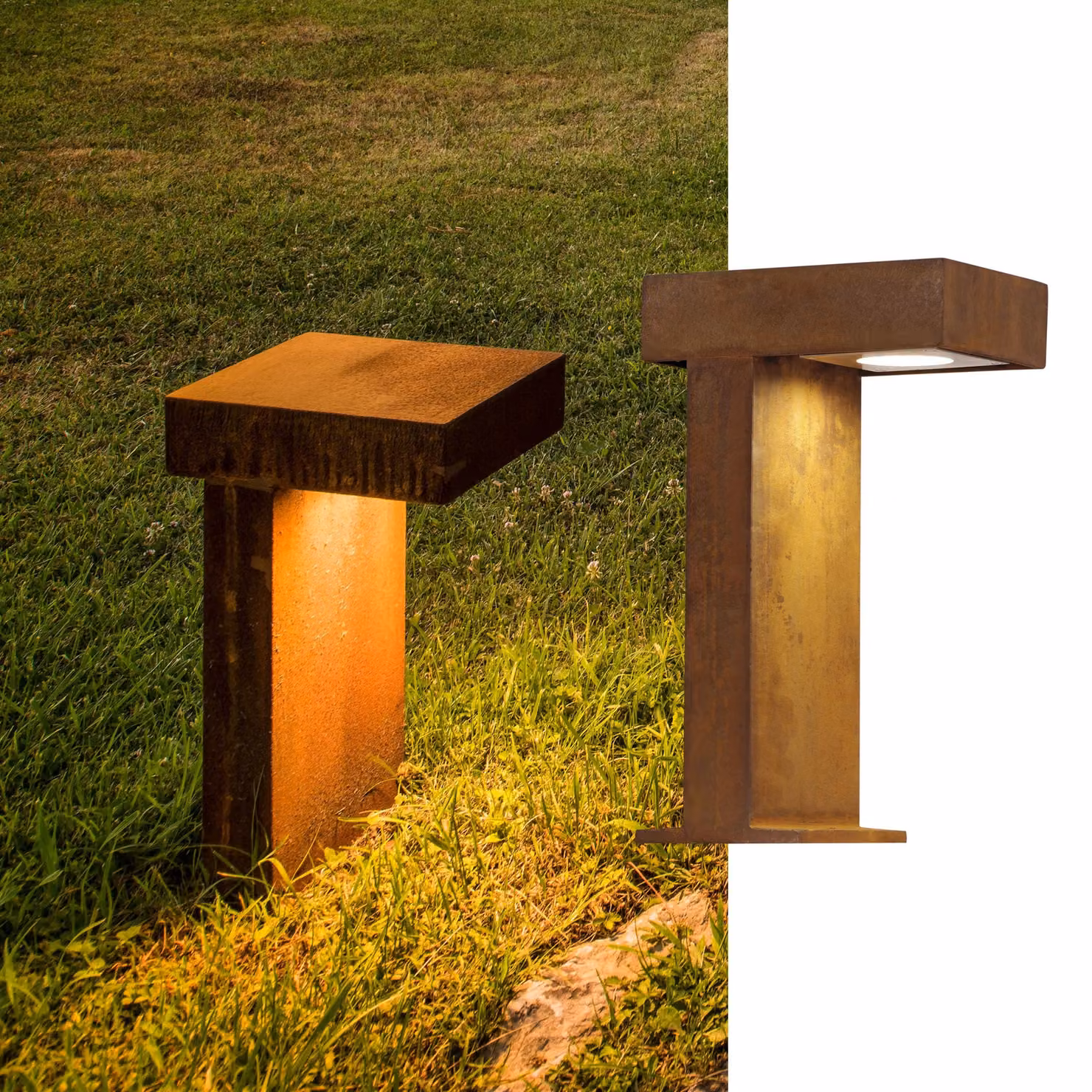 Lampada da terra RUSTY PATHLIGHT, attacco GX53, grado di protezione IP44, 9W, colore ruggine, 40 cm