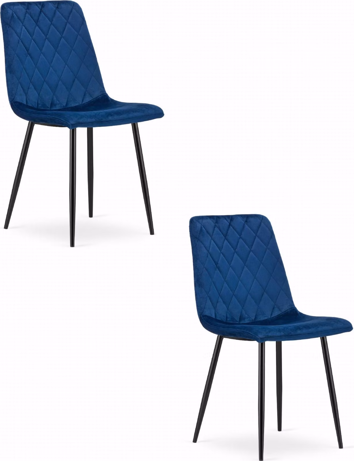Sedia TURIN - velluto blu navy x 2