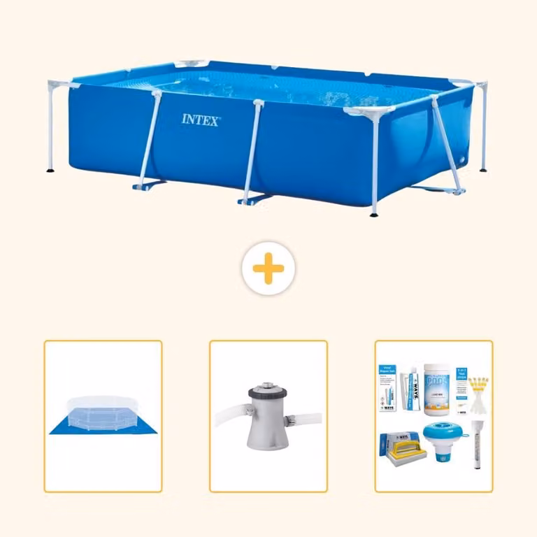 Piscina fuori terra rettangolare - 260x160x65 cm - 4 pezzi - Modello S21252