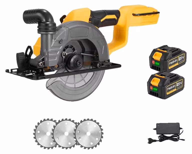 Seghetto circolare a batteria, utensile da taglio multifunzionale, motore brushless, set di 2 batterie