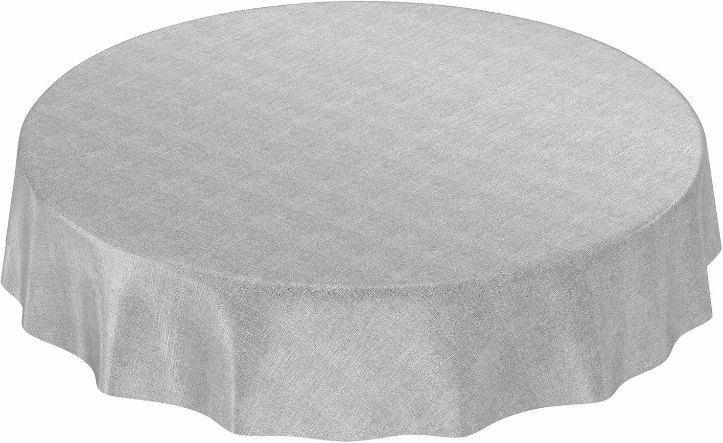 Tovaglia lavabile, in materiale plastico simile al lino, diametro 140 cm, adatta per tavoli da giardino