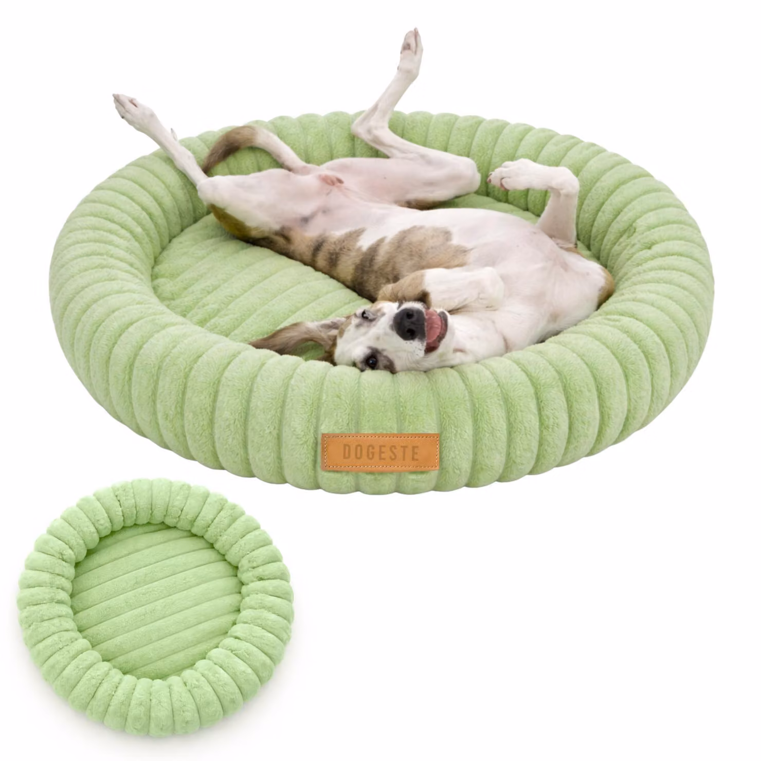 Dogeste Donut cuccia per cane 90 cm rotonda, cuscino morbido e soffice, lavabile, fondo antiscivolo