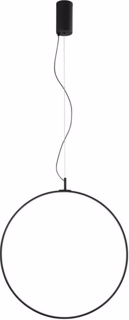 Lampadario LED sospeso TOORX nero moderno con 3 temperature di colore e 3300 lumen, Ø 60 cm