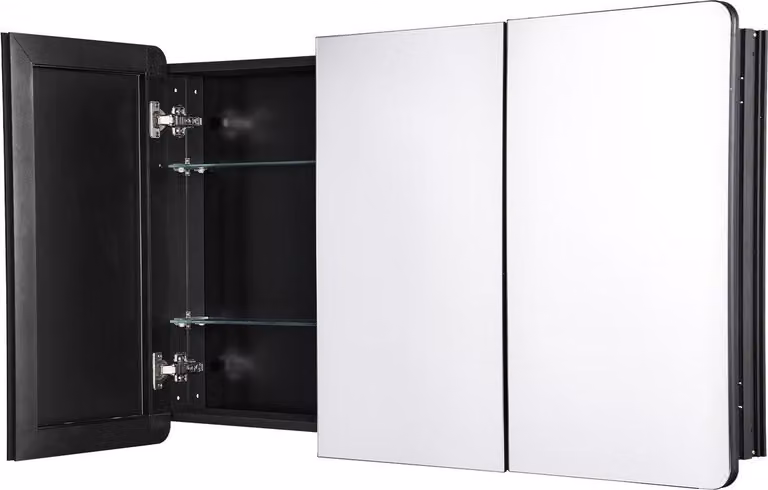 Armadietto farmacia 25,5" x 40" Armadietto farmacia con specchio Ripiani regolabili