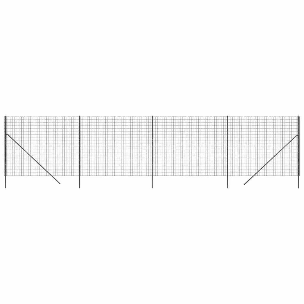 Recinzione in acciaio zincato e rivestimento PVC vidaXL colore antracite L: 10 m, H: 2 m – 2