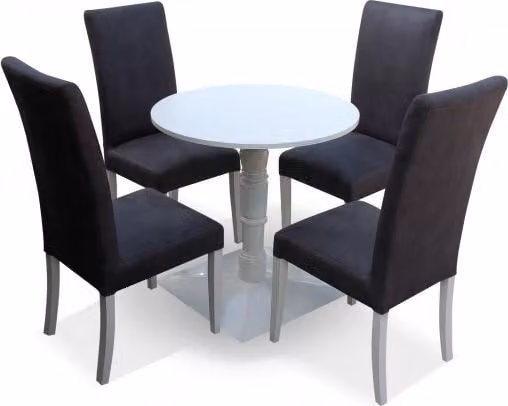 4x Stuhl Stühle Polster Textil Stoff Garnitur Set Komplett Designer Lehnstuhl