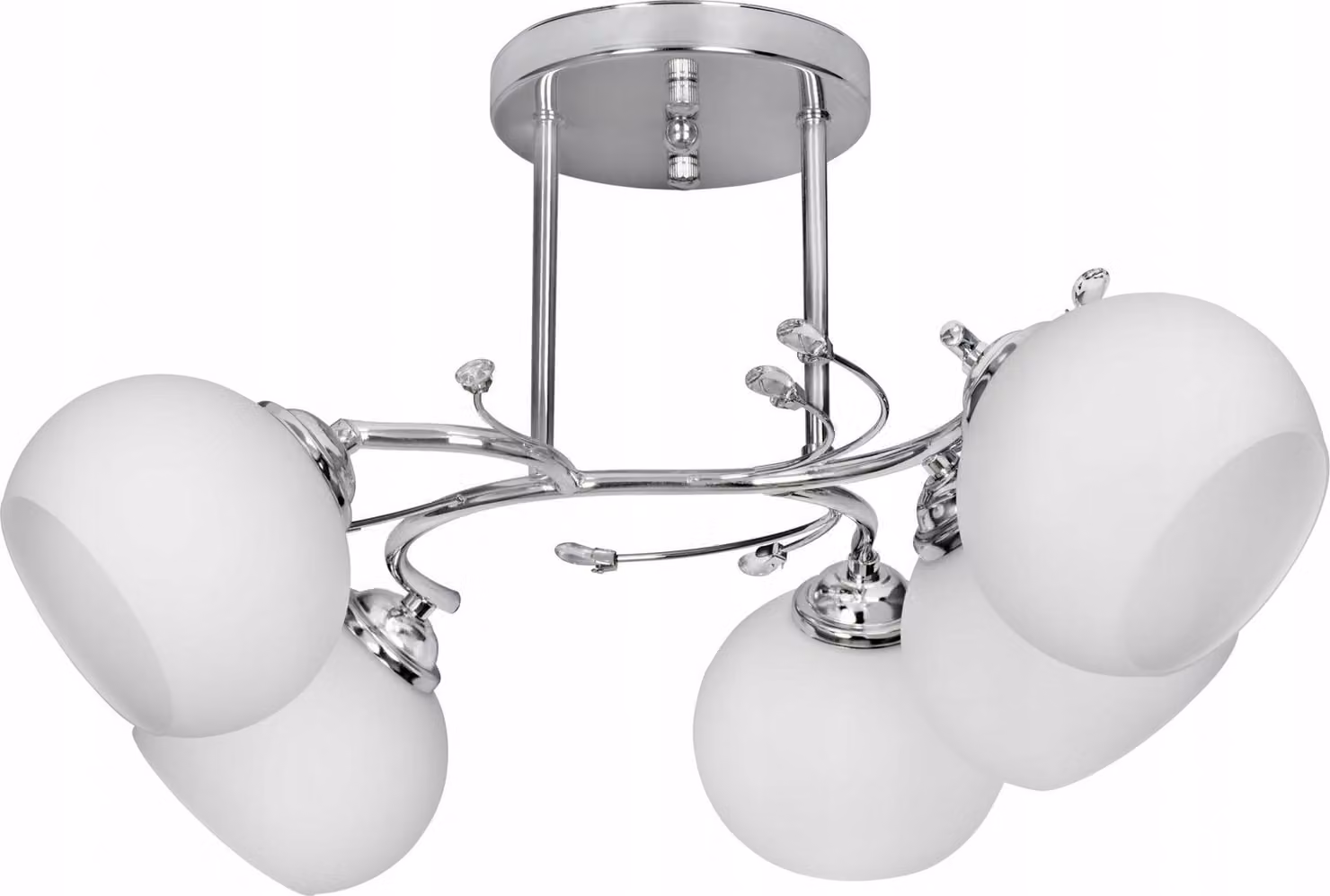 Lampadario classico a soffitto Activejet IRMA nichel 5xE27 per soggiorno