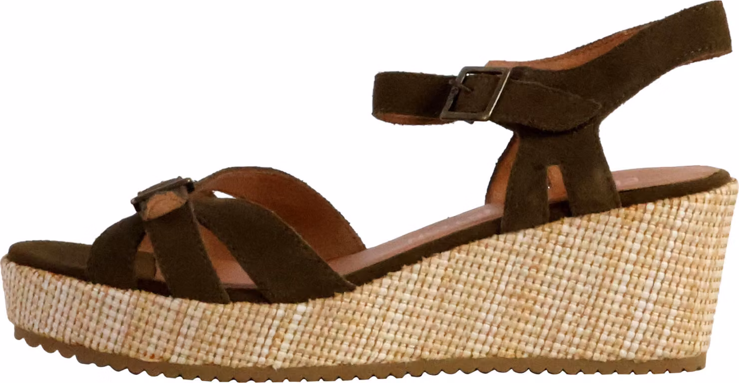 Sandali con zeppa in pelle Esabel