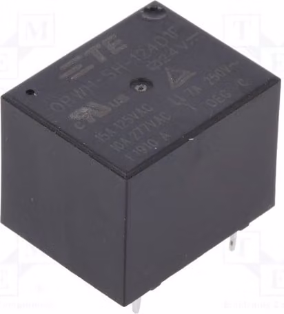 1x Relè: elettromagnetico, 10A/277VAC, bobina: 24VDC, 10A, codice prodotto: 1-1721150-5, elettromagnetico
