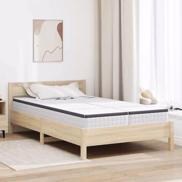 Materasso 2 pz-Set di 2 Materasso Bianco e Grigio 60 x 200 cm Molla Bonell