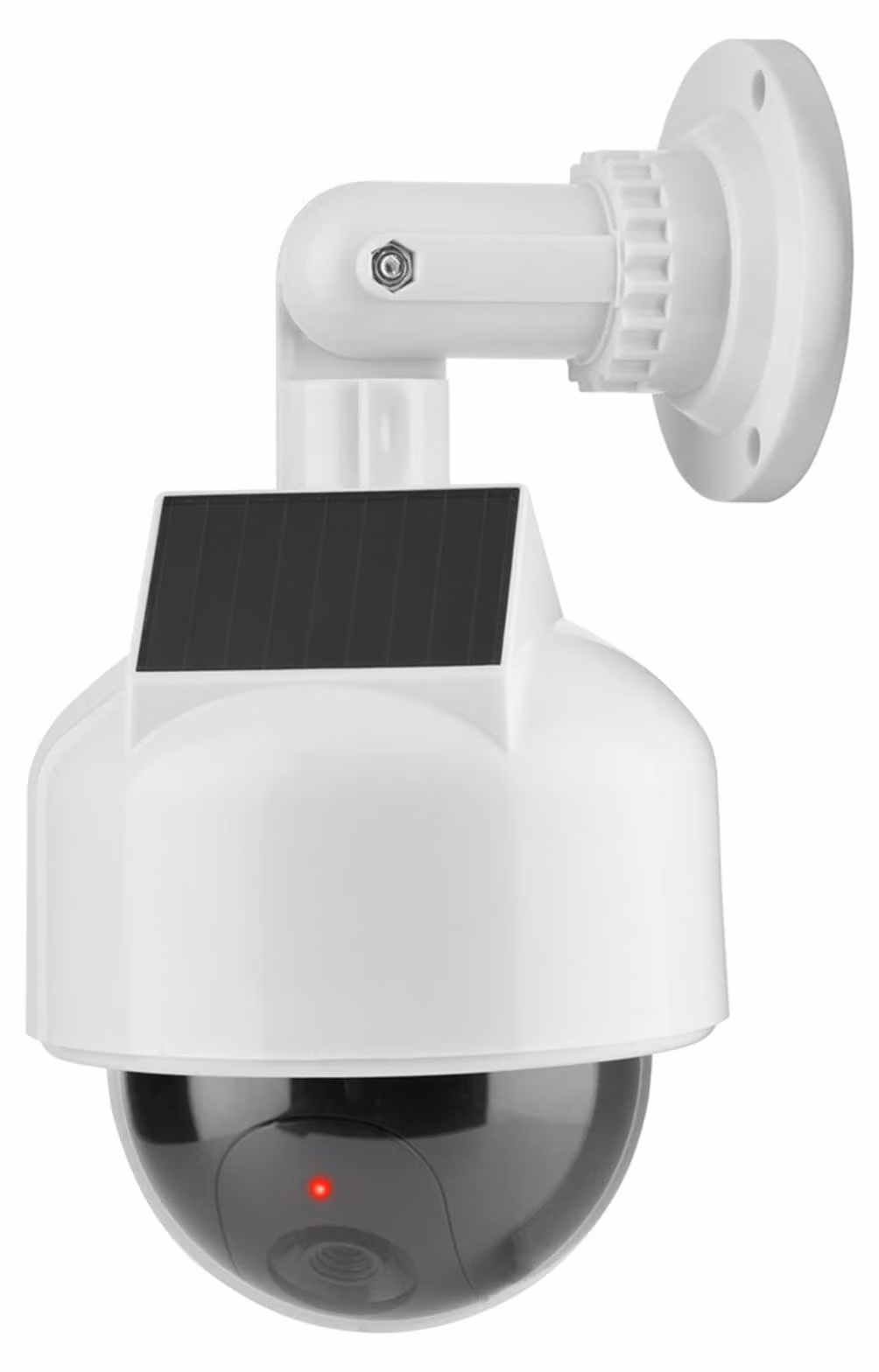 Telecamera di sicurezza finta, modello a cupola, sistema di videosorveglianza (CCTV), alimentazione a energia solare, LED, adatta per interni ed esterni, dimensioni 24 cm