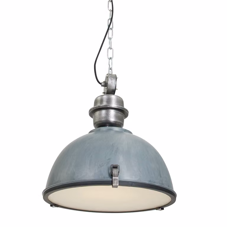 Lampada a sospensione - grigio - Bikkel - vetro metallo - Ø 42cm - E27 - 7586GR - Steinhauer