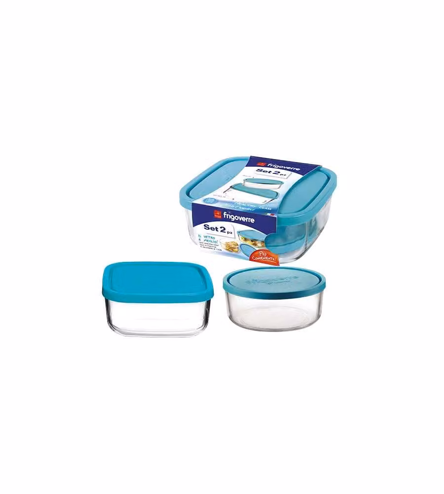 Contenitori Frigoverre Set 2 Pz.19X19-15