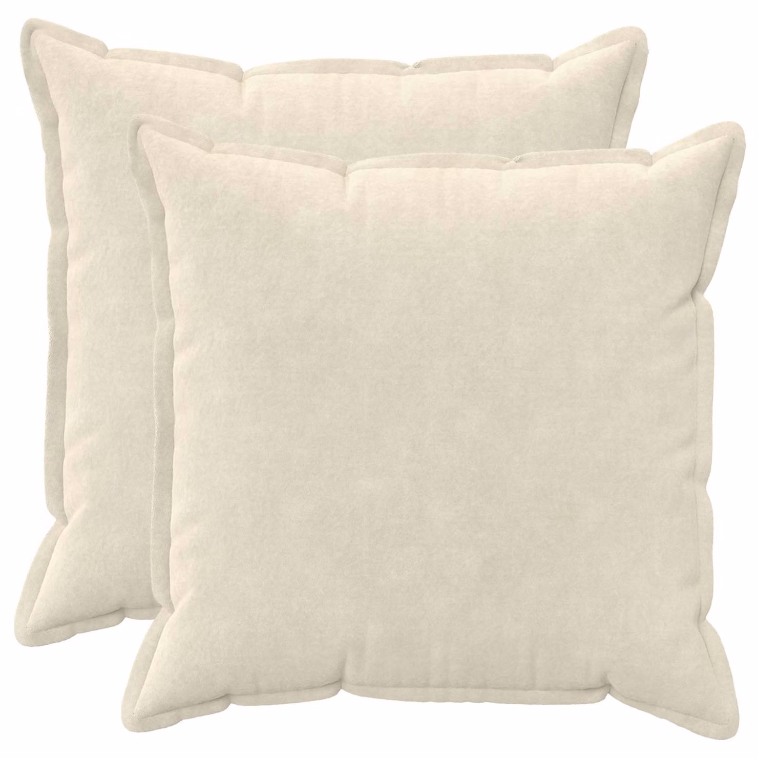 vidaXL Cuscino con cuscino HOUTEN 2 pz Crema Fleece in microfibra