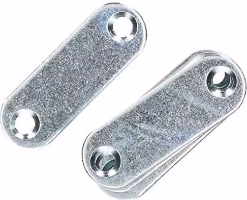KOTARBAU® Set di 25 piastre forate 42 x 14,5 mm zincate argento Connettore piatto Connettore per legno Interno - esterno Piastra forata Connettore in acciaio Lamiera forata Barra piatta