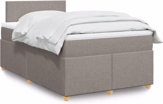 Letto Ibrido vidaXL con Struttura in Legno di Pino e Materasso in Tessuto Beige e Grigio L/P/H: 120 x 200 cm