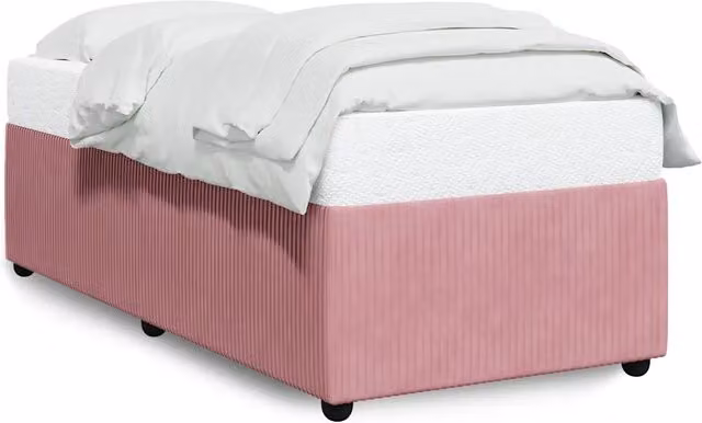 Letto singolo | Letto per adulti | Giroletto Rosa 80x200 cm in Velluto