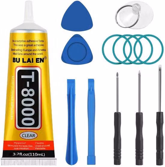 Kit di riparazione per schermi di telefoni cellulari, completo di adesivo e strumenti